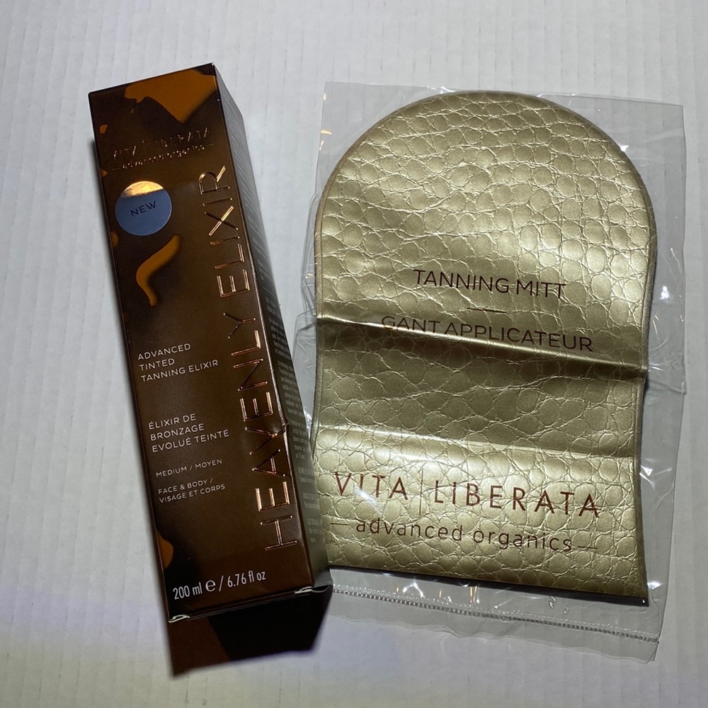 Vita Liberata Heavenly Elixer Medium Self Tanner With Mitt Full 6.76 Oz
